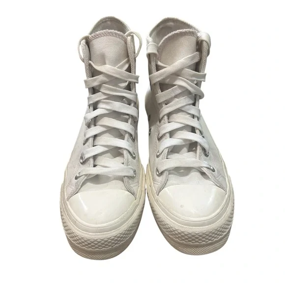 CONVERSE Chuck Taylor All Star Lift Platform Sneakers Floral Embroidery Sz 7.5 - Picture 8 of 12